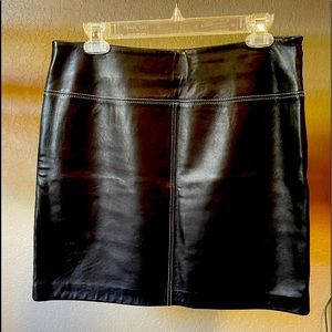 Black leather skirt, size 8